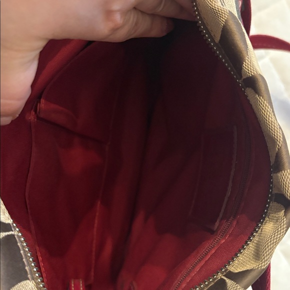Coach Crossover Bag in Brown/tan and Red Accents - Picture 11 of 16